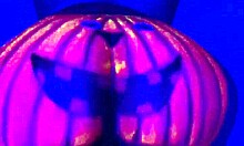 amateur gay couple twerks big ass in pumpkin costume for fun