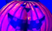 amateur gay couple twerks big ass in pumpkin costume for fun