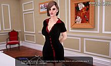 Busty teen Violet gives tit job to her client in Milfy City hentai game! 😍