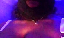 I tease daddy with my big boobs and dildo.