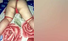 Latina BBW Dresses in Red Stockings to Seduce Roommate