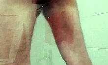 amateur gay guy relaxing in the shower after a long day