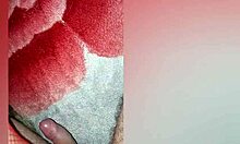 Latina BBW Dresses in Red Stockings to Seduce Roommate