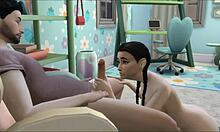 Uncle Plays With Niece Using Toys