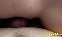pretty couple teases with close-up rubbing
