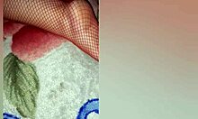 Latina BBW Dresses in Red Stockings to Seduce Roommate