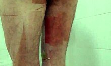 amateur gay guy relaxing in the shower after a long day