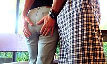 Big ass milf gets outdoor creampie