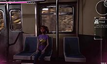 Emotional wet dream of innocent college girl getting anal fucked on the train in hentai game