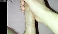 A young guy at home strokes his cock solo, building up to a big release.