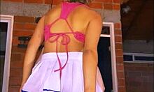 Intriguing-Neutral Daring Schoolgirl Sneaks Off for Wild Night with Boyfriend