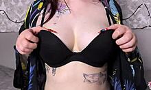 hot sexy brunette rides and titty fucks in homemade pov closeup