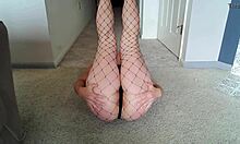 wife bobs head on cock and plays with cum