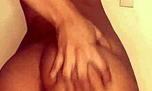 The 18-year-old girl rides her dildo alone in her room.