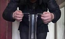 Shy Amateur Crossdresser Performs Bisexual Acts for Watching Audience