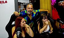 Watch the redhead get licked on all fours outdoors