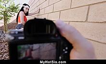 bambi black rides her stepbrother's huge cock in doggystyle!