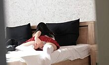 Voyeur Stepsister Masturbates And Rides For Silence