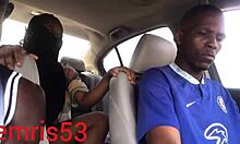 Wow, riding that black pornstar slut on the roadside!