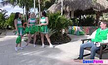 Busty Teen Cheerleaders Fucked by Judge Outdoor