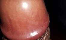 Watch this homemade handjob make the black cock cum hard