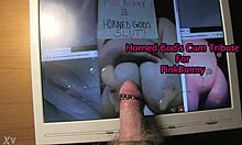 horned gods spill epic cum tribute for pinkbunny