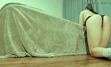 sexy girl anal masturbation dildo to massive orgasm