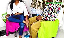 komol interviewed for porn film while fucking doggystyle with big cock sucking