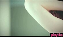 Real redhead teen performs oral sex on brunette pussy.