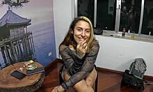 Lexi Mallet’s first lesbian web chat in the mansion, wet shaved pussy and natural tits fun 😏