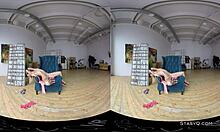 lovely blonde amateur strips with natural tits in vr, wanna watch?