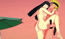 Naruto和Hinata在狂野的春宫性爱行动中！