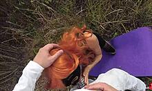 Holy Hell! Kitty Sucking Stranger's Dick and Banged Doggy Outdoor!