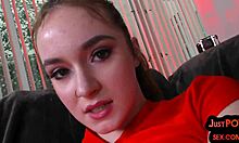 Pov anal babe rides cock with dirty talking closeup pov.