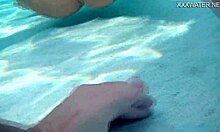 i'm nora shmandora having underwater sex with purple dildo