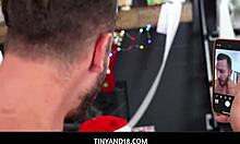 Tiny Teen Fucks As Christmas Gift