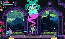 Flip Witch Pixel Hentai Ghost Boss Crushes with Giant Boobs