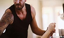 Evelyn Claire bent over taking monster cock deep