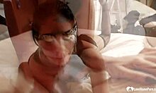 Stepsister Gives Handjob in Stockings