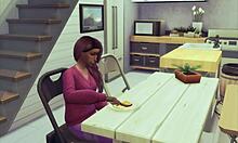 in sims 4, samya explores her lesbian stories with friends