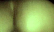 Ebony teen sits on monster cock