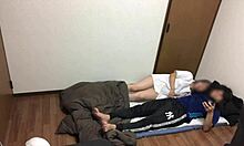 this amateur couple sneaks fun sex in bedroom 😈