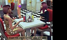 in sims 4, samya explores her lesbian stories with friends