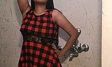 I, Indian teen, shows my naked booty and wet pussy in bathroom, masturbatin'