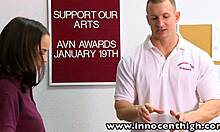 dillion harper, the innocent tanned brunette, gets hardcore in the classroom with firm tits exposed