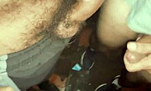 dark room with three horny guys for hot gay sex and cum