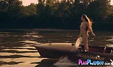 Amazing Bubble Butt Brunette Teen Model Joy Draiki Shows Perfect Ass With Passion