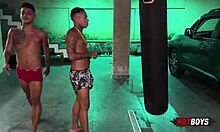 Tattooed Guy Takes Big Cock Anal From Friend