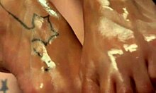 Latina amateur displays feet and ass