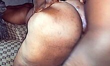 wide black ass lady teases with big black cock